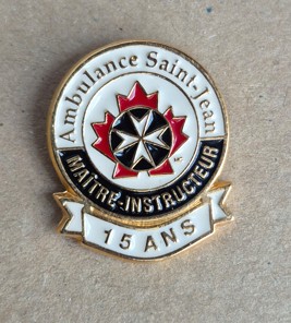 Instructor Trainer lapel pin 15 years / Gold/ French 1175-G