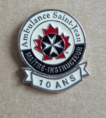 Instructor Trainer Lapel pin  10 years / Silver / French 1175-S