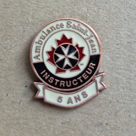 Instructor lapel pin 15 years / gold / French 1173-G