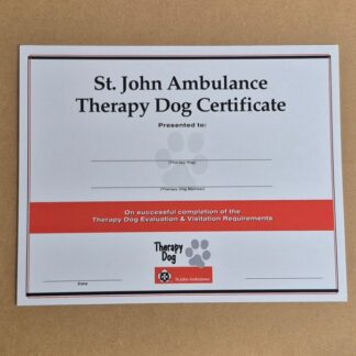 Therapy Dog Certificates 25 pac