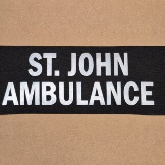 ST.JOHN AMBULANCE words only reflective patch