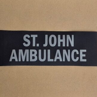 ST.JOHN AMBULANCE words only reflective patch