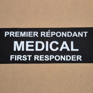 Medical First Responder reflective patch Bilingual