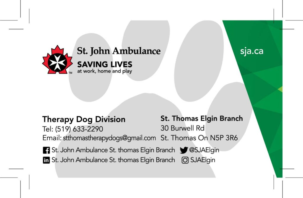 therapy-dog-business-cards-shop-st-john-ambulance-saint-jean