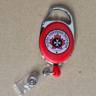 Retractable ID Badge Holder Red