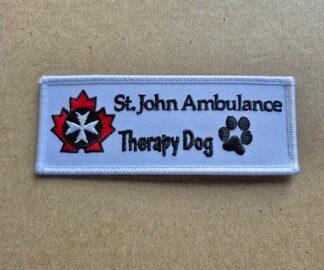 Therapy Dog Patch / White