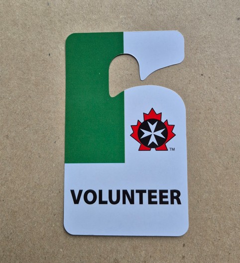 Car ID/Permit tag Canada Volunteer