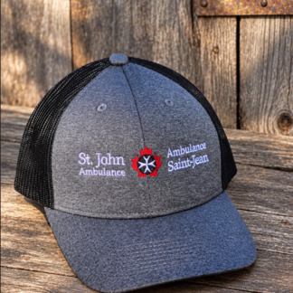 Grey and Black Mesh Back Base Ball Hat